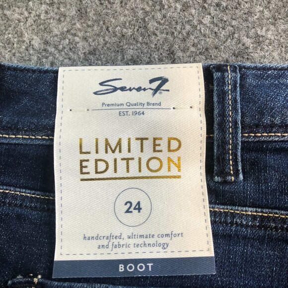 Seven7 Jeans Womens 24 (42x32) Blue Bootcut Limited Edition Comfort Stretch - Picture 10 of 12